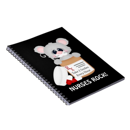 Cartoon muisplezier Verpleegster notitieboek (Rechterzijde)