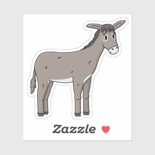 Cartoon Mule ezel Sticker (Vel)