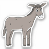 Cartoon Mule ezel Sticker (Voorkant)