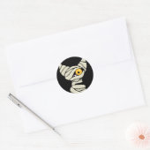 Cartoon Mummy Cat Halloween Novelty Ronde Sticker (Envelop)