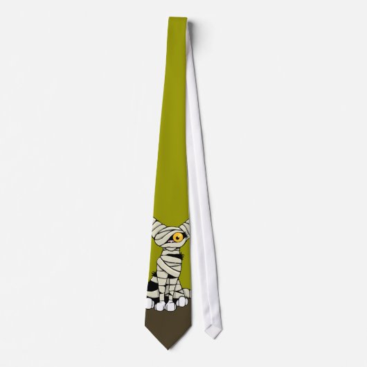 Cartoon Mummy Cat - Halloween Novelty Stropdas (Voorkant)
