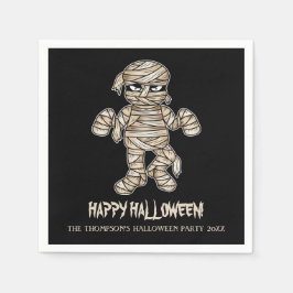 Cartoon Mummy  Halloween Event Text Servet