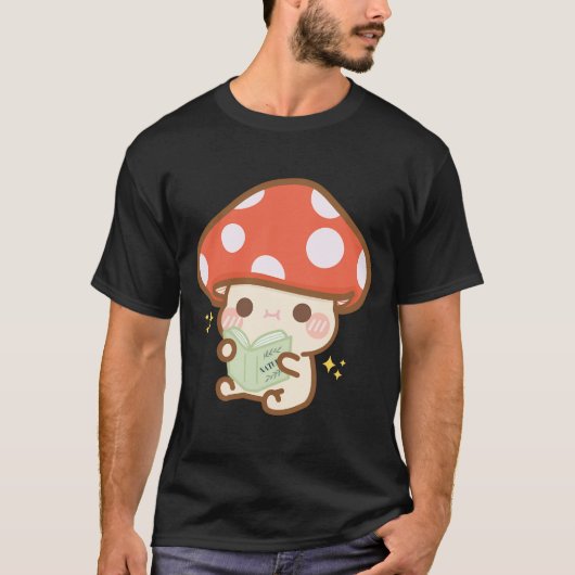 Cartoon Mushroom Leesboek T-shirt (Voorkant)