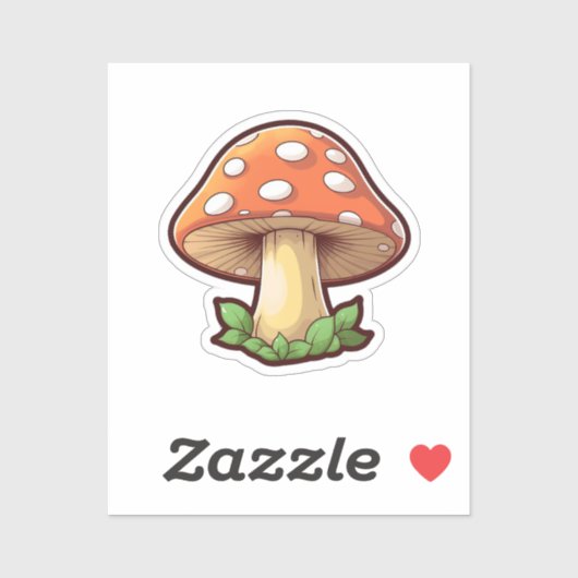 Cartoon mushroom sticker (Vel)