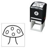 Cartoon Mushroom Zelfinkt Stamp Zelfinktende Stempel (In situ)