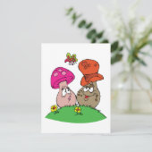 Cartoon Mushrooms Uitnodigingen (Staand voorkant)