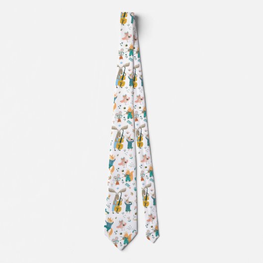 Cartoon Music Band Stropdas (Voorkant)