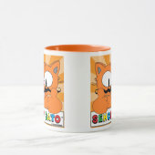 Cartoon Mustache Cat Senor Gato duikt op Mok (Midden)