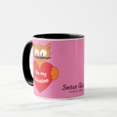 Cartoon Mustache Cat Senor Gato Valentijnse Mok (Voorkant links)