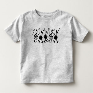 Cartoon Muzieknoten Kinder Shirts