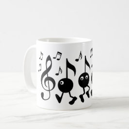 Cartoon Muzieknoten Koffiemok