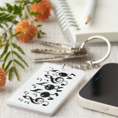 Cartoon Muzieknoten Sleutelhanger (Voorkant Rechts)