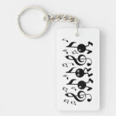 Cartoon Muzieknoten Sleutelhanger (Voorkant)