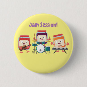 cartoon muzikant humor ronde button 5,7 cm