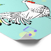 Cartoon naadloze roosters poster (Hoek)