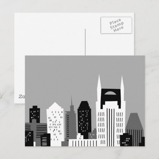 Cartoon Nashville Briefkaart (Voorkant / Achterkant)