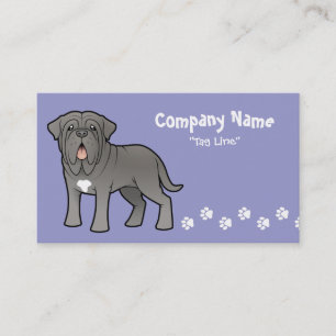Cartoon Neapolitan Mastiff Visitekaartje
