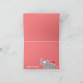 Cartoon Neushoorn Kind Verjaardag Bedankt Briefkaa (Binnen)