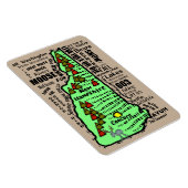 Cartoon New Hampshire State Word Map Magneet (Rechterzijde)