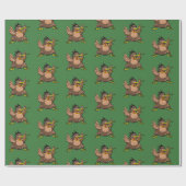 Cartoon Nieuw-Zeelandse Kiwi-vogel die een Maori H Cadeaupapier (Vlak)