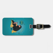 Cartoon NIFFLER™ met gouden munten Bagagelabel (Voorkant horizontaal)