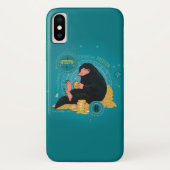 Cartoon NIFFLER™ met gouden munten Case-Mate iPhone Case (Achterkant)