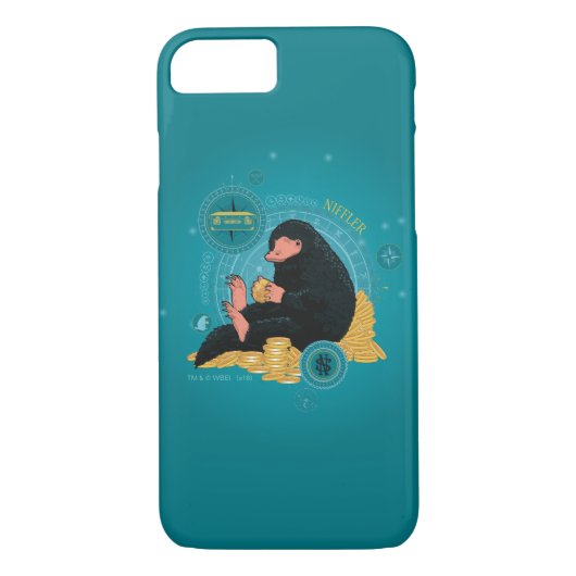 Cartoon NIFFLER™ met gouden munten Case-Mate iPhone Case (Achterkant)