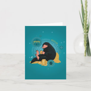 Cartoon NIFFLER™ met gouden munten Kaart