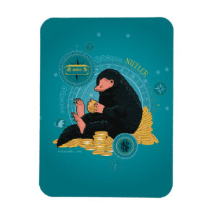 Cartoon NIFFLER™ met gouden munten Magneet