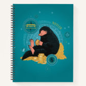Cartoon NIFFLER™ met gouden munten Notitieboek (Voorkant)