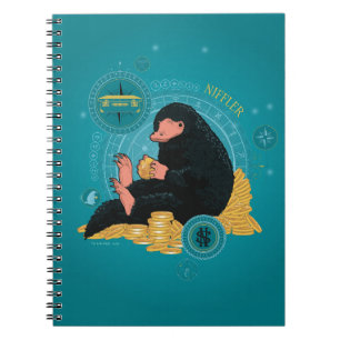 Cartoon NIFFLER™ met gouden munten Notitieboek