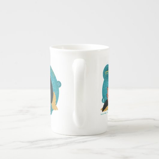 Cartoon NIFFLER™ met gouden munten Porselein Kop (Achterkant)