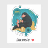 Cartoon NIFFLER™ met gouden munten Sticker (Vel)