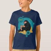 Cartoon NIFFLER™ met gouden munten T-shirt (Voorkant)