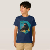 Cartoon NIFFLER™ met gouden munten T-shirt (Voorkant volledig)
