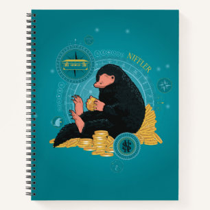 Cartoon NIFFLER™ met Gouden Muntstukken Notitieboek