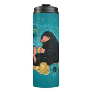 Cartoon NIFFLER™ met Gouden Muntstukken Thermosbeker