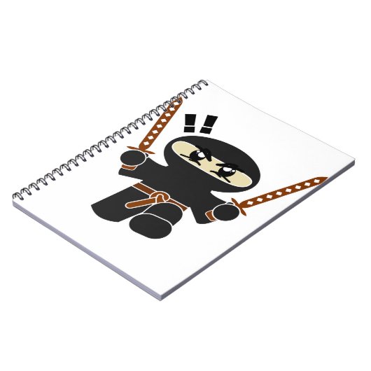 Cartoon Ninja Character Notitieboek (Linkerzijde)