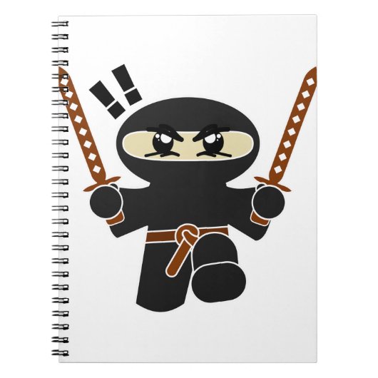 Cartoon Ninja Character Notitieboek (Voorkant)