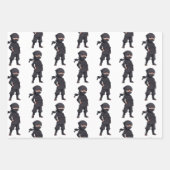 Cartoon Ninja Warrior Boys Verjaardagsfeest Inpakpapier Vel (Voorkant 2)