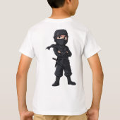 Cartoon Ninja Warrior Boys Verjaardagsfeest T-shirt (Achterkant)