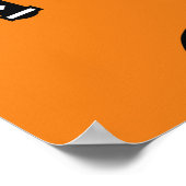 Cartoon Ninja Warrior met twee Katana Poster (Hoek)