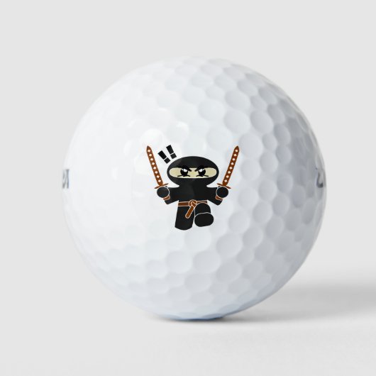 Cartoon ninjakarakter golfballen (Voorkant)