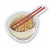 Cartoon noedel sticker (Voorkant)