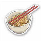 Cartoon noedels illustratie sticker (Voorkant)