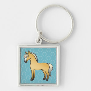 Cartoon Noors Fjord Horse Sleutelhanger