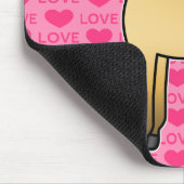 Cartoon Noorse Fjord Horse Love Text Muismat (Hoek)