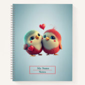 Cartoon Notitieboek gekleurde vogels (Voorkant)