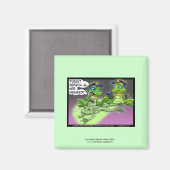 Cartoon Novelty Magnet van de politie van Kikker M (Voorkant / Achterkant)