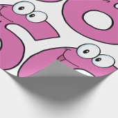 Cartoon nummer 6 leuke Paarse glimlachende zes Cadeaupapier